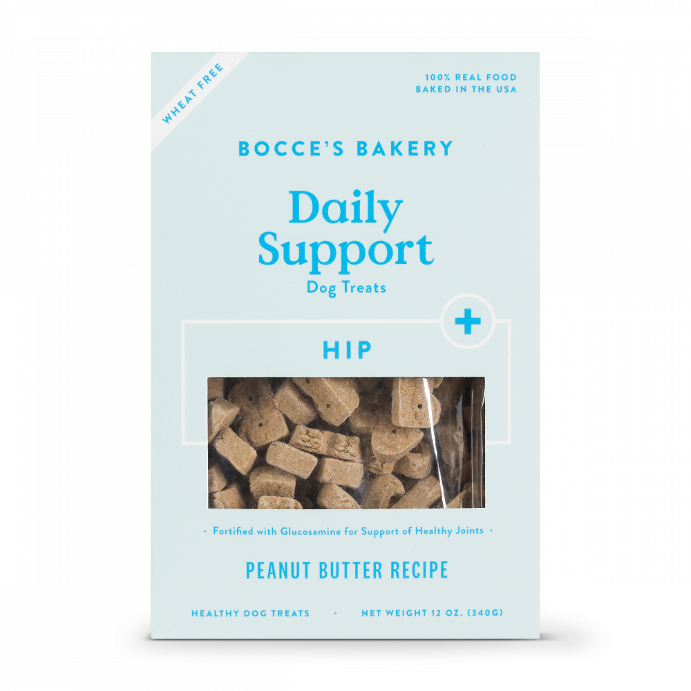 Bocce's Bakery Daily Support Peanut Butter Recipe Functional Hip  Joints Biscuit Dog Treats - 12 oz Image