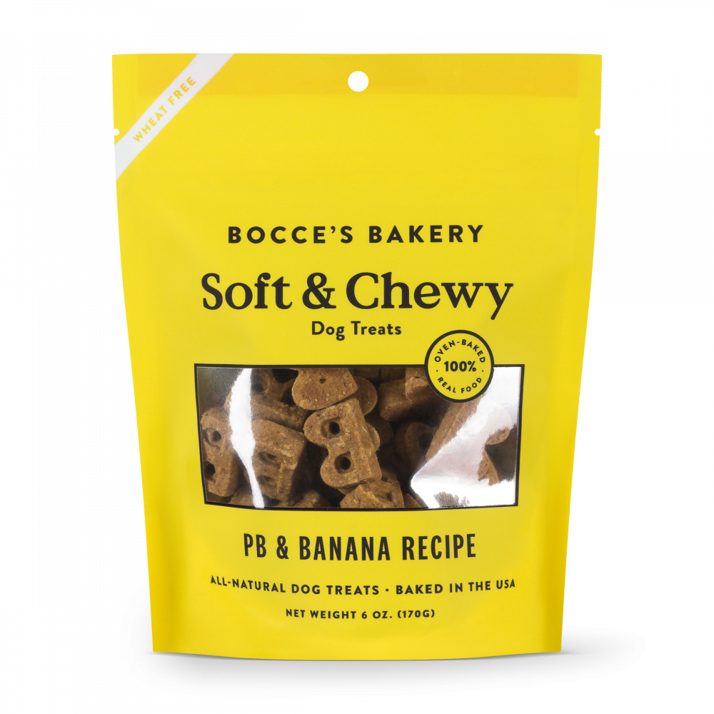 Bocce's Bakery Soft  Chewy Peanut Butter  Banana Recipe Dog Treats - 6 oz Image