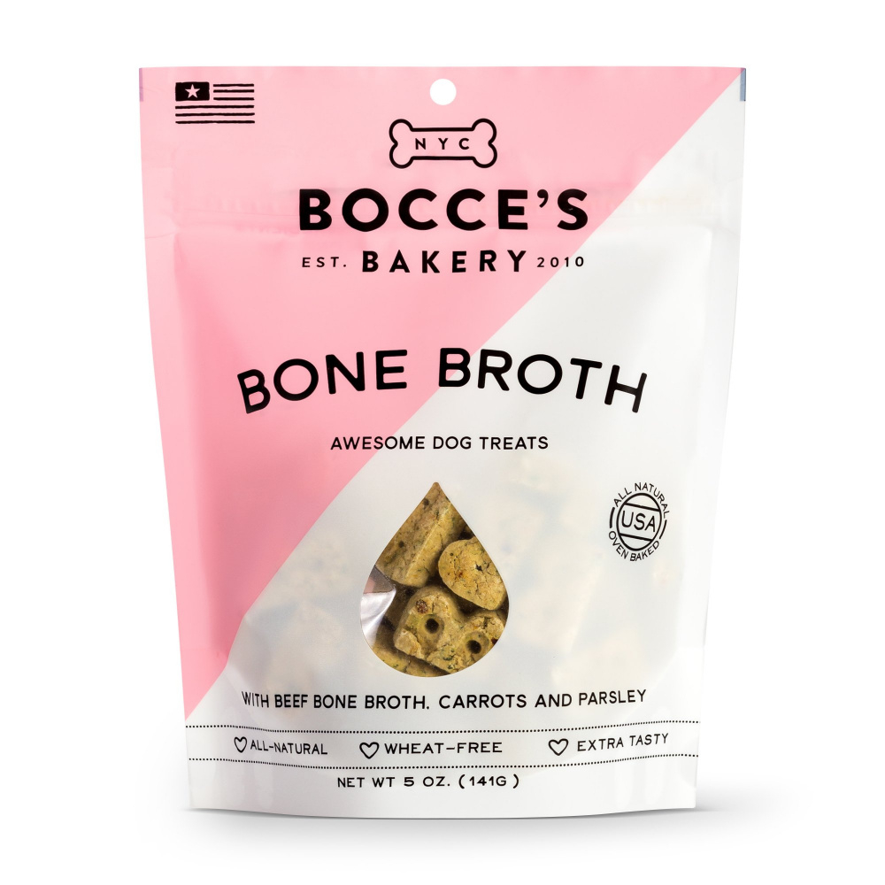 Bocce's Bakery Bone Broth Recipe Biscuit Dog Treats - 5 oz Image