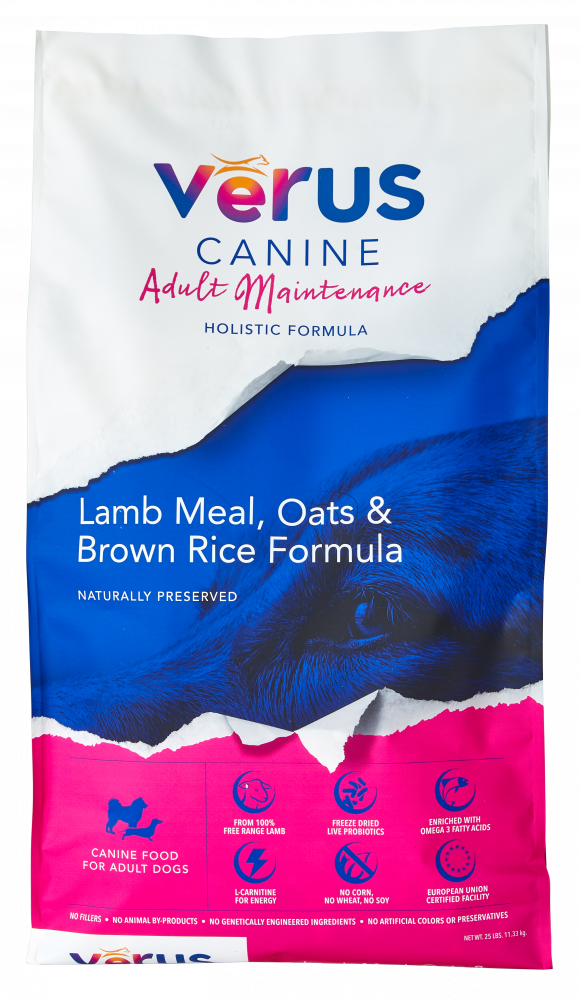 VeRUS Adult Maintenance Lamb Meal, Oats  Brown Rice Recipe Dry Dog Food - 12 lb Bag Image