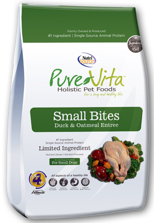 PureVita Small Bites Duck  Oatmeal Recipe Dry Dog Food - 5 lb Bag Image