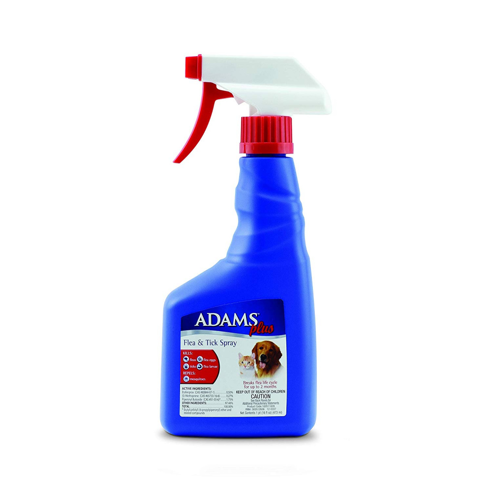 Adams Plus Spot On Flea  Tick Spray for Cats  Dogs - 16 oz Image