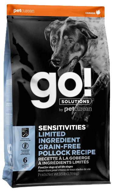 Petcurean GO! Solutions Sensitivities Limited Ingredient Pollock Recipe Dry Dog Food - 3.5 lb Bag Image