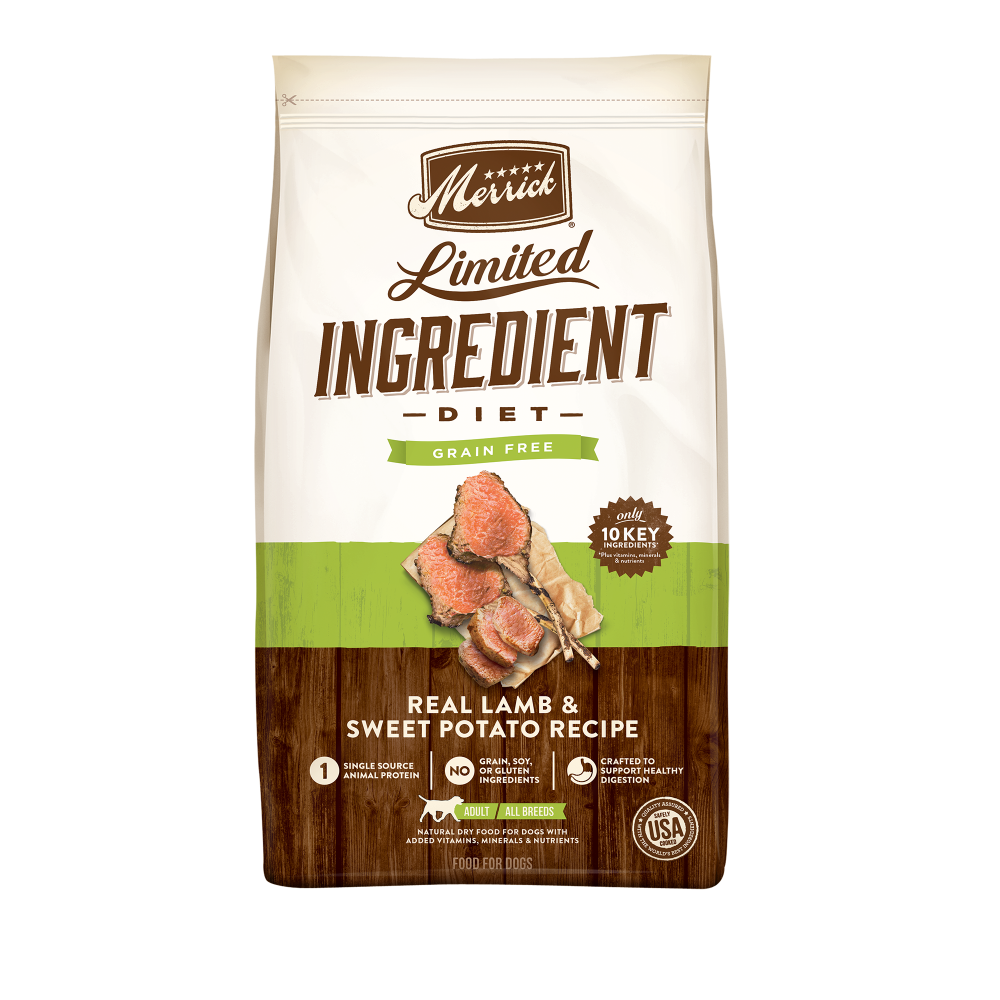 Merrick Limited Ingredient Diet Grain Free Real Lamb  Sweet Potato Recipe Dry Dog Food - 4 lb Bag Image