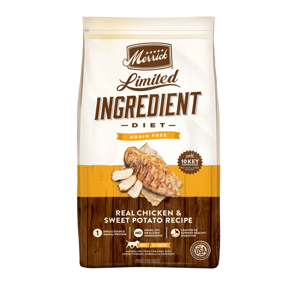 Merrick Limited Ingredient Diet Grain Free Real Chicken  Sweet Potato Recipe Dry Dog Food - 22 lb Bag Image