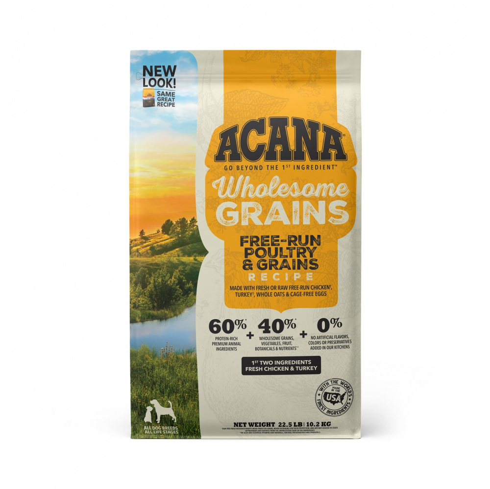 ACANA Wholesome Grains Free Run Poultry Grains Recipe Dry Dog