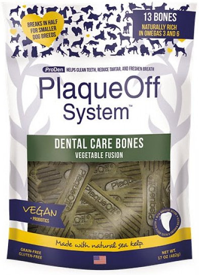 Proden PlaqueOff Dental Vegetable Fusion Dog Bones - 17 oz Image