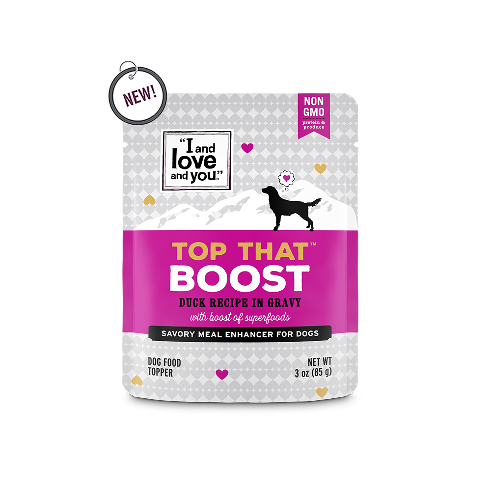 I & Love & You Top That Boost Duck Recipe in Gravy Meal Enhancer for Dogs - 3 oz, case of 12 Image