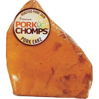 Premium Pork Chomps Pork Earz Roasted Pork Skin Dog Treat - Single Image