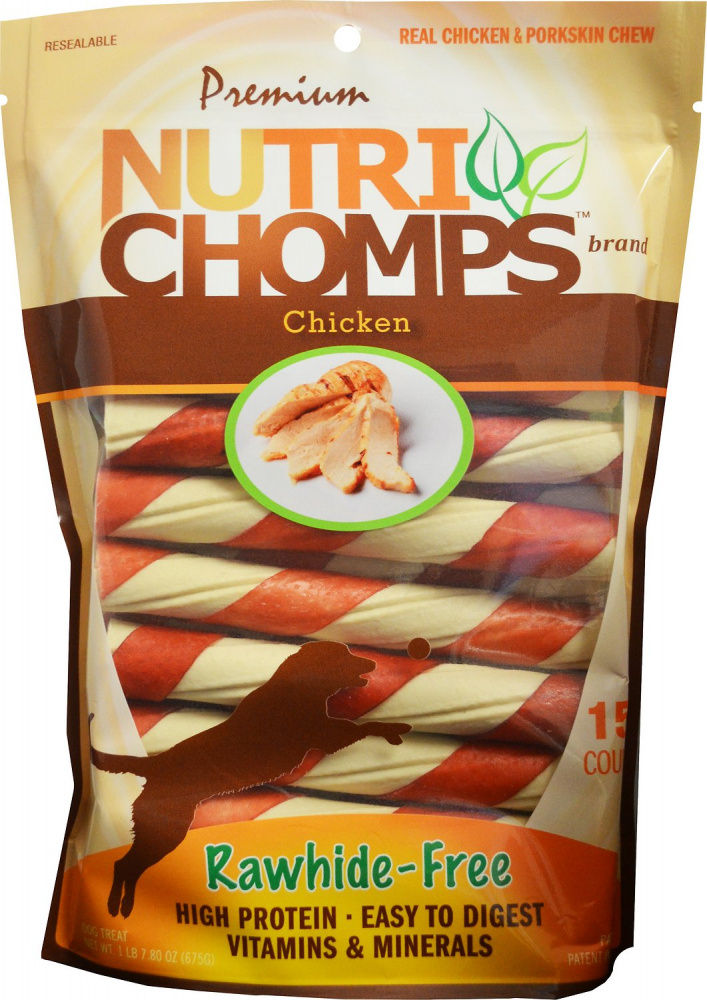 Premium Nutri Chomps Chicken Wrapped Twists Dog Treats - 4-ct Image