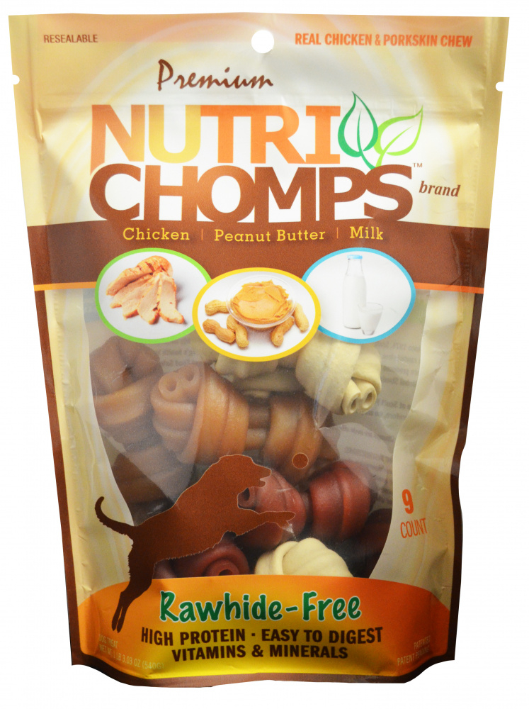 Premium Nutri Chomps Assorted Flavor Knots Dog Treats - 9-ct Image