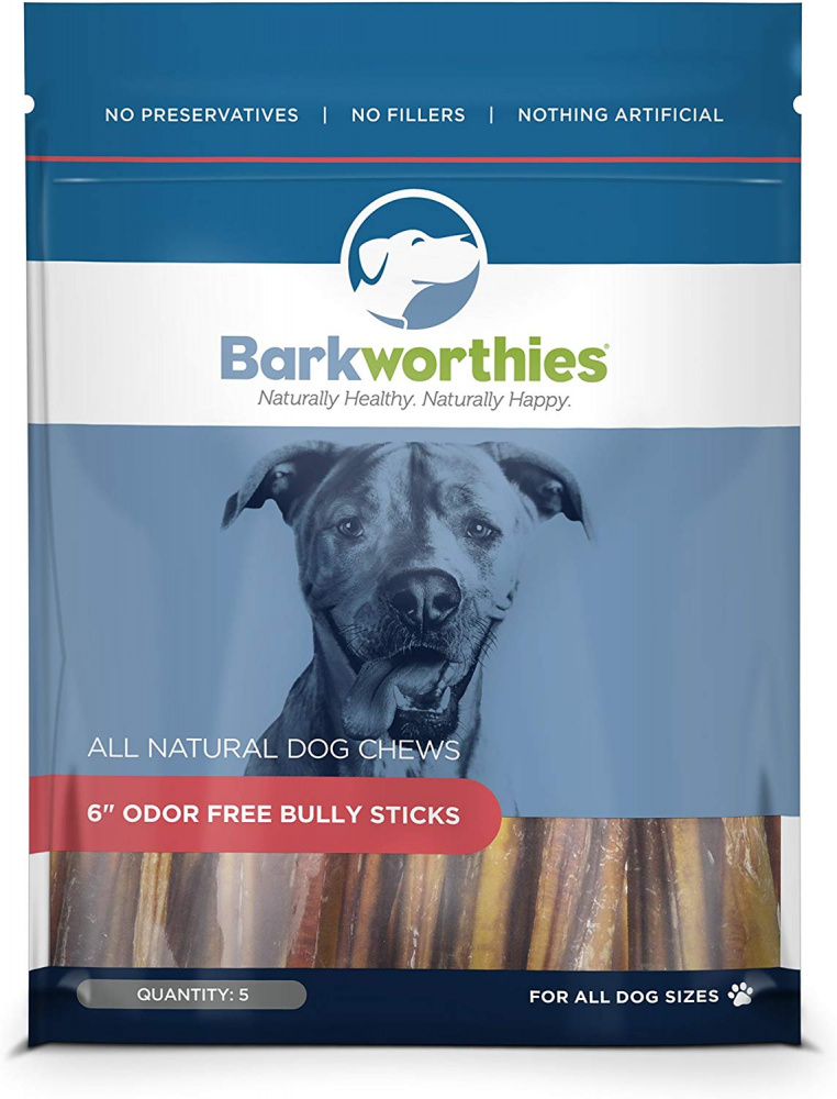 Barkworthies Odor Free All Natural Bully Stick - 5-pk Image