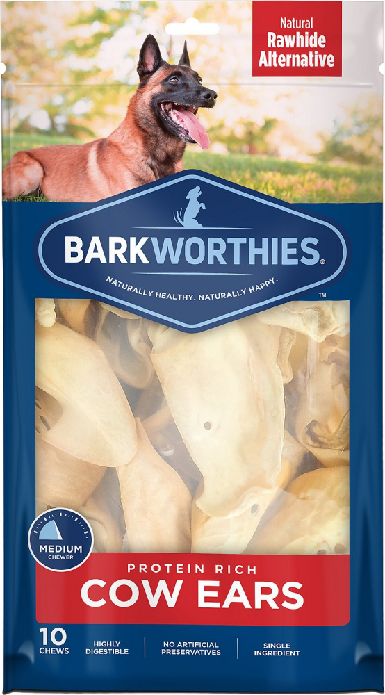 Barkworthies Cow Ears Dog Chews - 10-pk Image