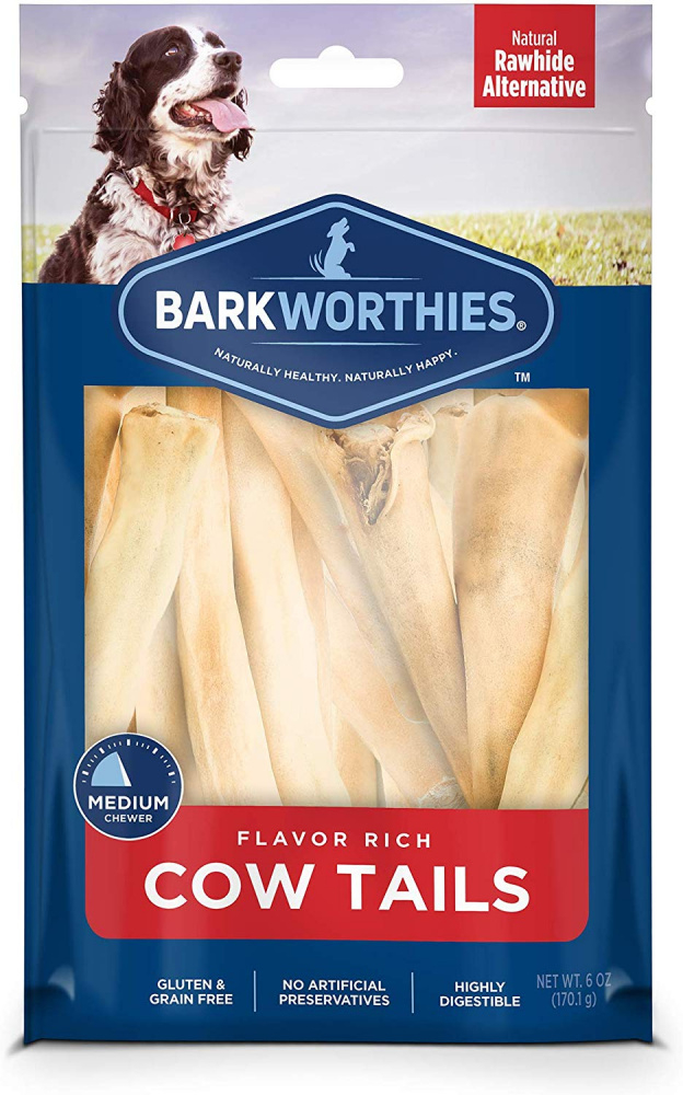 Barkworthies All Natural Cow Tail Dog Chews - 6 oz Image