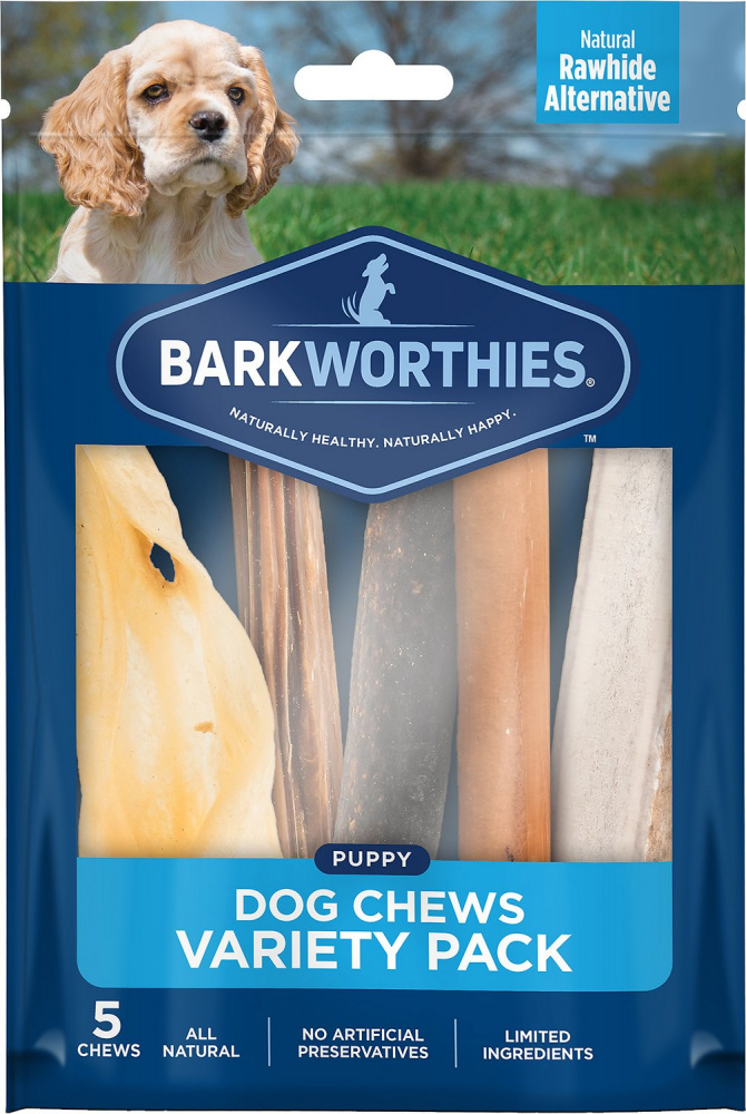 Barkworthies Dog Chew Variety Pack for Puppies  Small Breeds - 5-pk Image