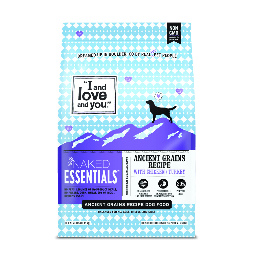I & Love & You Naked Essentials Ancient Grain Chicken  Turkey Recipe Dry Dog Food - 4 lb Bag Image