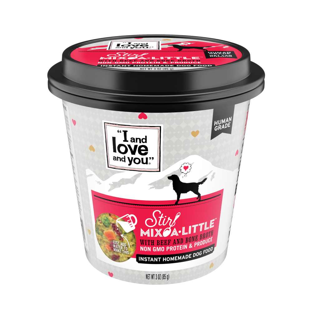 I & Love & You Stir-Mix-A-Little Beef  Bone Broth Instant Home Made Dog Food - 3 oz Image