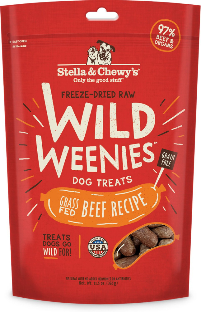 Stella  Chewy's Wild Weenies Raw Beef Freeze Dried Raw Dog Treats - 11.5 oz Image