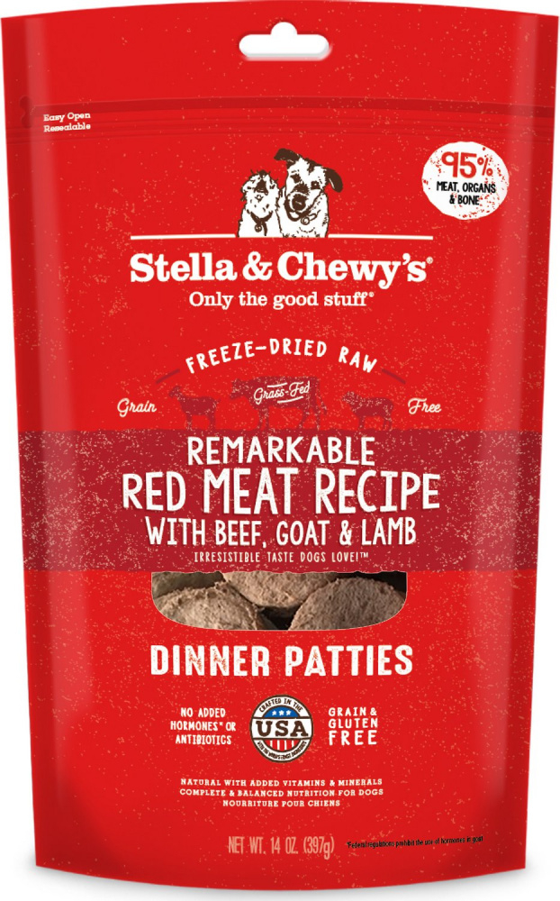 Stella  Chewy's Remarkable Raw Red Meat Recipe Freeze Dried Dinner Patties Dog Food - 14 oz Image