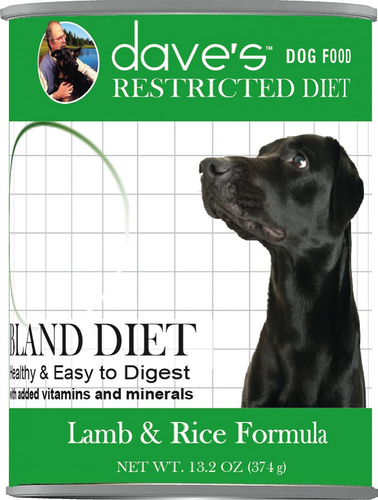 Daves Restricted Diet Bland Lamb  Rice Canned Dog Food - 13.2 oz, case of 12 Image