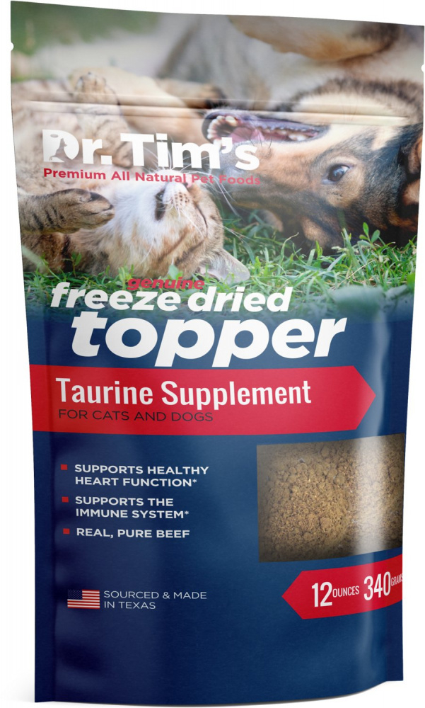 Dr. Tim's Freeze Dried Beef Taurine Food Topper for Dogs  Cats - 12 oz Image