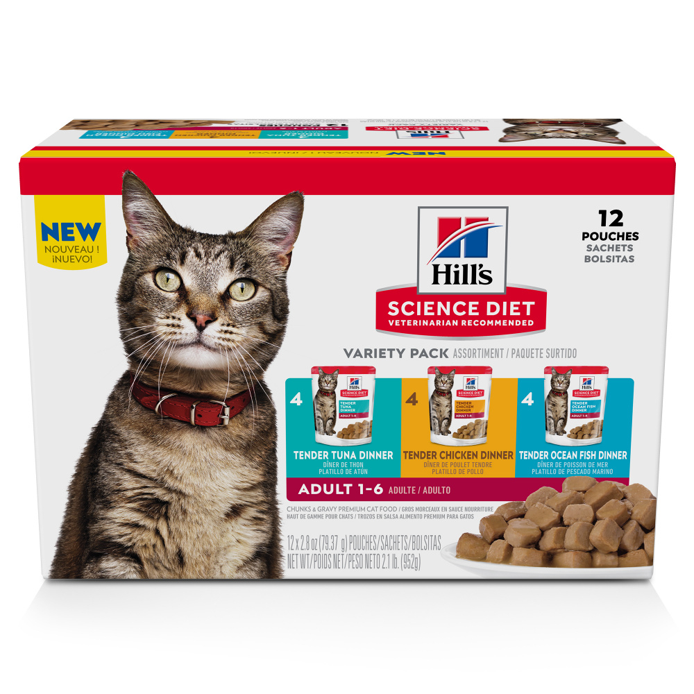 Hill's Science Diet Tender Dinner Variety Pack Adult Wet Cat Food - 2.8 oz, case of 12 Image