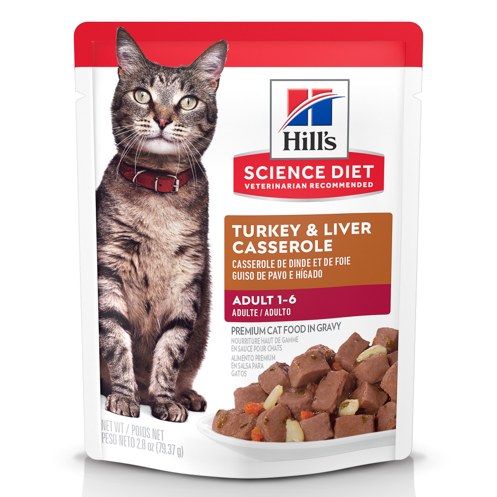Hill's Science Diet Turkey  Liver Casserole Adult Wet Cat Food - 2.8 oz, case of 24 Image