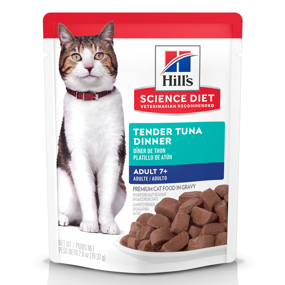 Hill's Science Diet Senior 7+ Tender Tuna Dinner Wet Cat Food - 2.8 oz, case of 24 Image