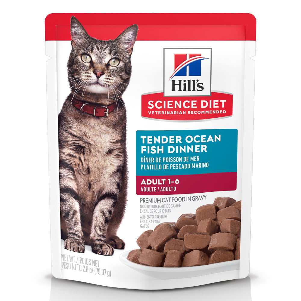 Hill's Science Diet Adult Tender Ocean Fish Dinner Wet Cat Food - 2.8 oz, case of 24 Image