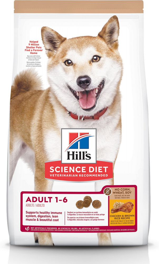 Hill's Science Diet No Corn, Wheat, Soy Chicken Adult Dry Dog Food - 15 lb Bag Image
