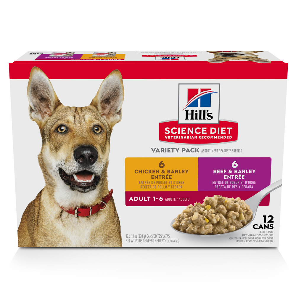 Hill's Science Diet Variety Pack Adult Canned Dog Food - 12.8 oz, case of 12 Image