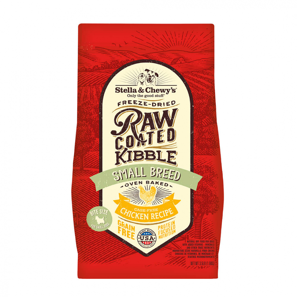 Stella  Chewy's Raw Coated Kibble Cage Free Chicken Recipe Small Breed Dry Dog Food - 3.5 lb Bag Image