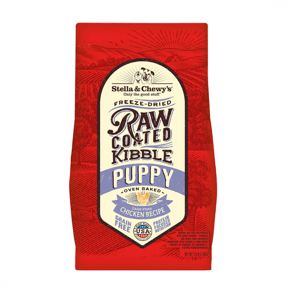 Stella  Chewy's Raw Coated Kibble Cage Free Chicken Recipe Puppy Dry Dog Food - 10 lb Bag Image