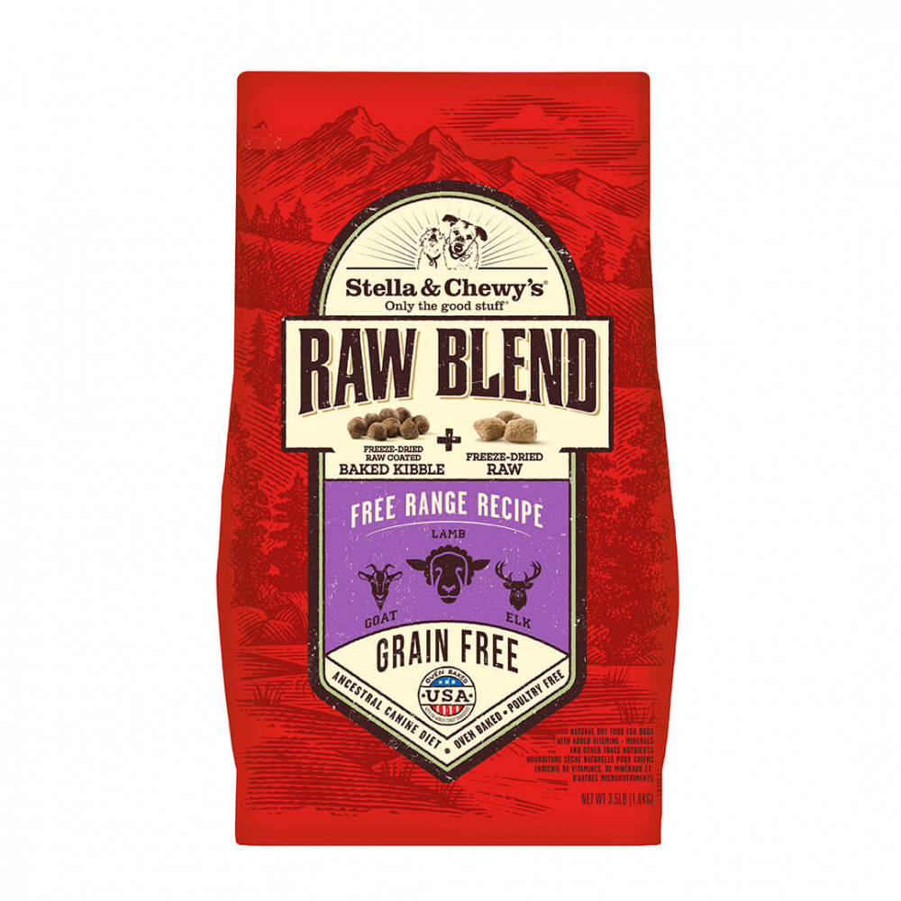 Stella  Chewy's Raw Blend Kibble Free Range Recipe Dry Dog Food - 3.5 lb Bag Image