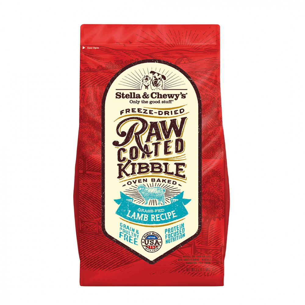 Stella  Chewy's Raw Coated Kibble Grass Fed Lamb Recipe Dry Dog Food - 3.5 lb Bag Image