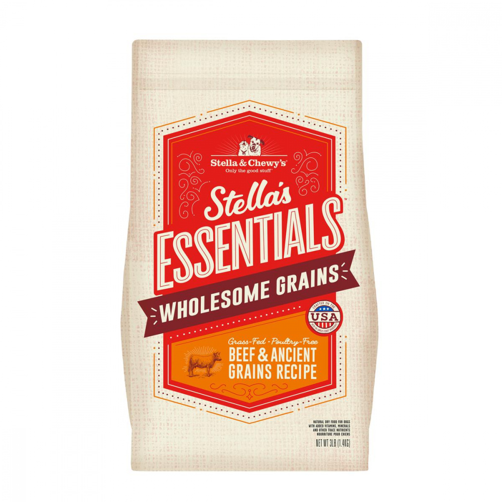 Stella  Chewy's Stella's Essentials Kibble Grass Fed Beef  Wholesome Grains Recipe Dry Dog Food - 25 lb Bag Image