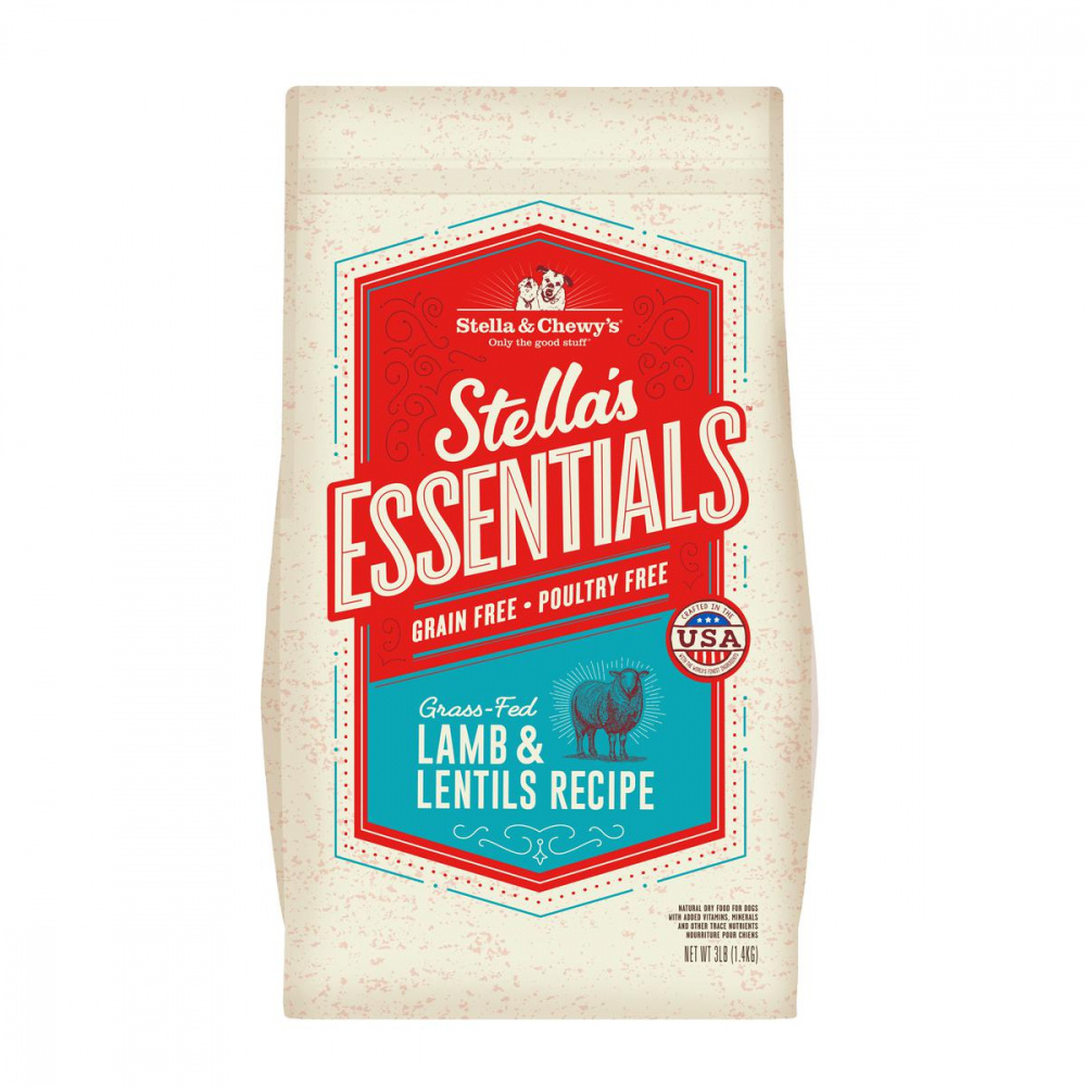 Stella  Chewy's Stella's Essentials Kibble Grass Fed Lamb  Lentils Recipe Dry Dog Food - 25 lb Bag Image