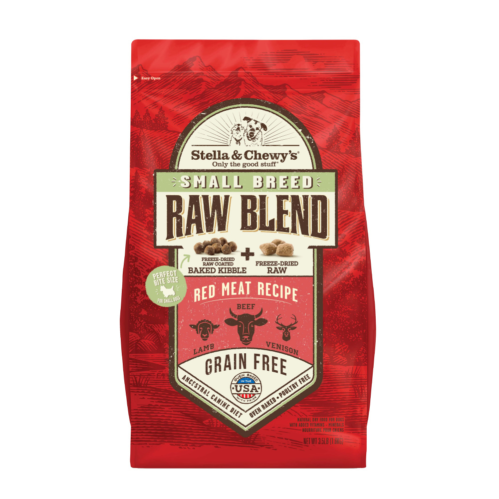 Stella  Chewy's Raw Blend Kibble Red Meat Recipe Small Breed Dry Dog Food - 3.5 lb Bag Image