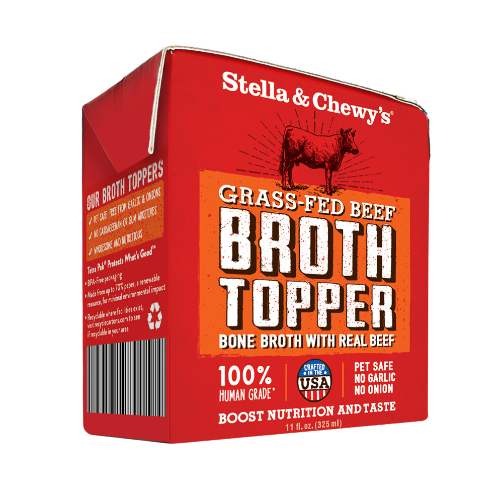 Stella  Chewy's Grass Fed Beef Broth Food Topper for Dogs - 11 oz Image