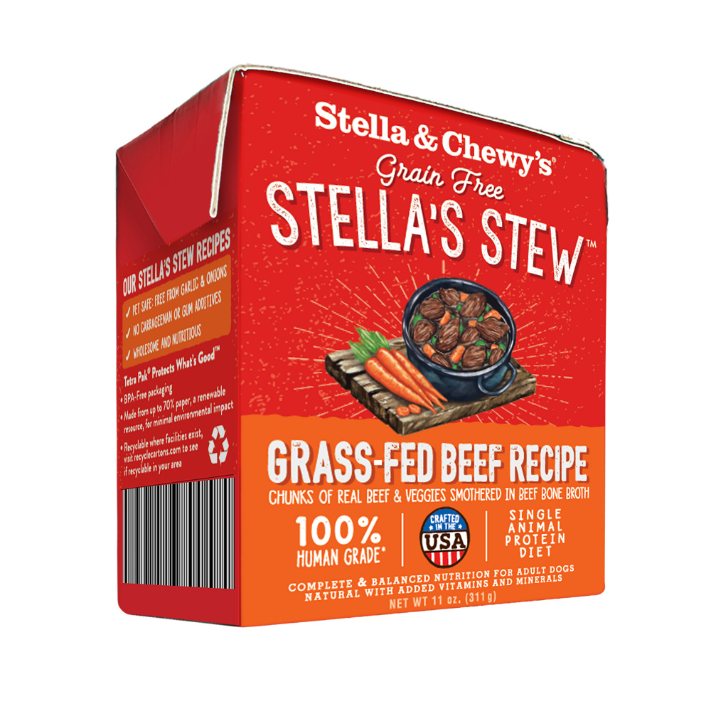 Stella  Chewy's Stella's Stew Grass Fed Beef Recipe Food Topper for Dogs - 11 oz Image