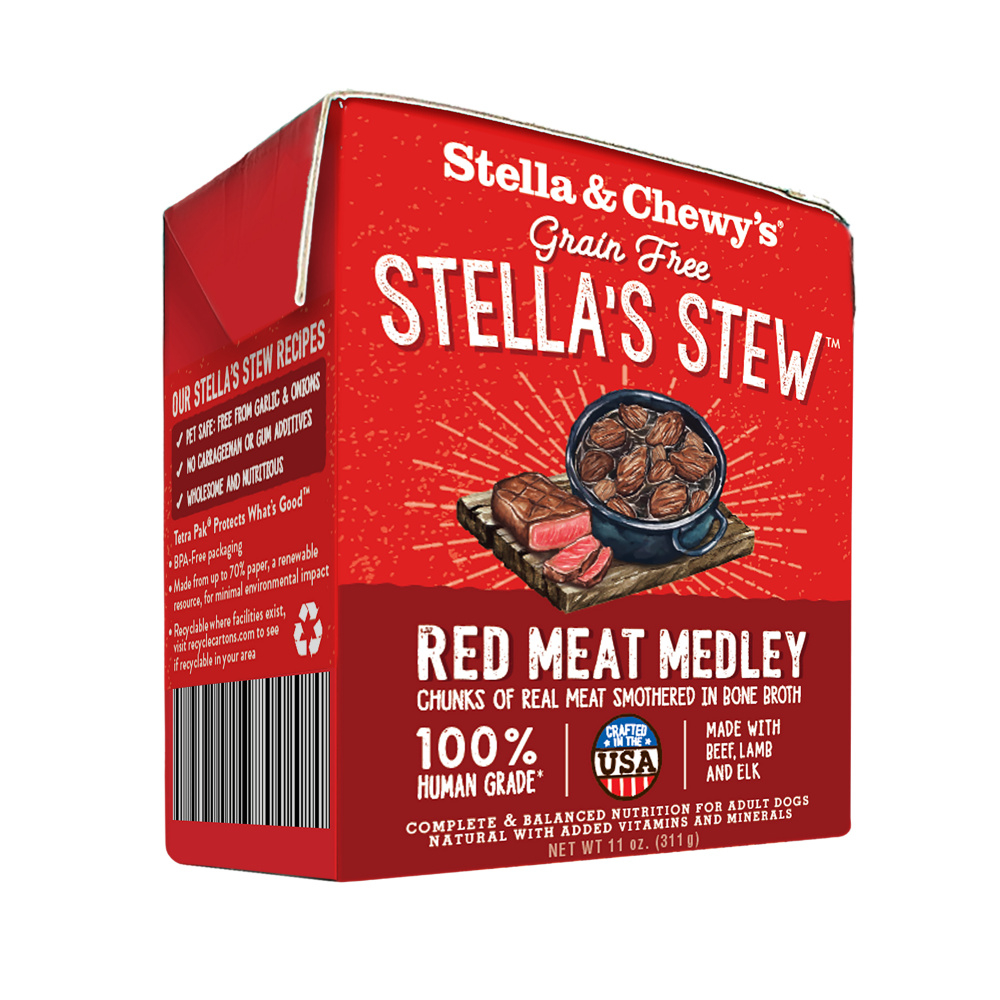 Stella  Chewy's Stella's Stew Red Meat Medley Recipe Food Topper for Dogs - 11 oz Image