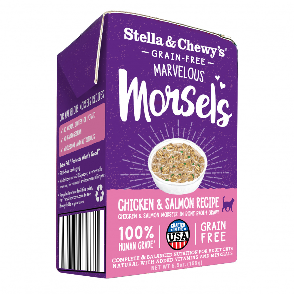 Stella  Chewy's Marvelous Morsels Chicken  Salmon Medley Recipe Wet Cat Food - 5.5 oz Image