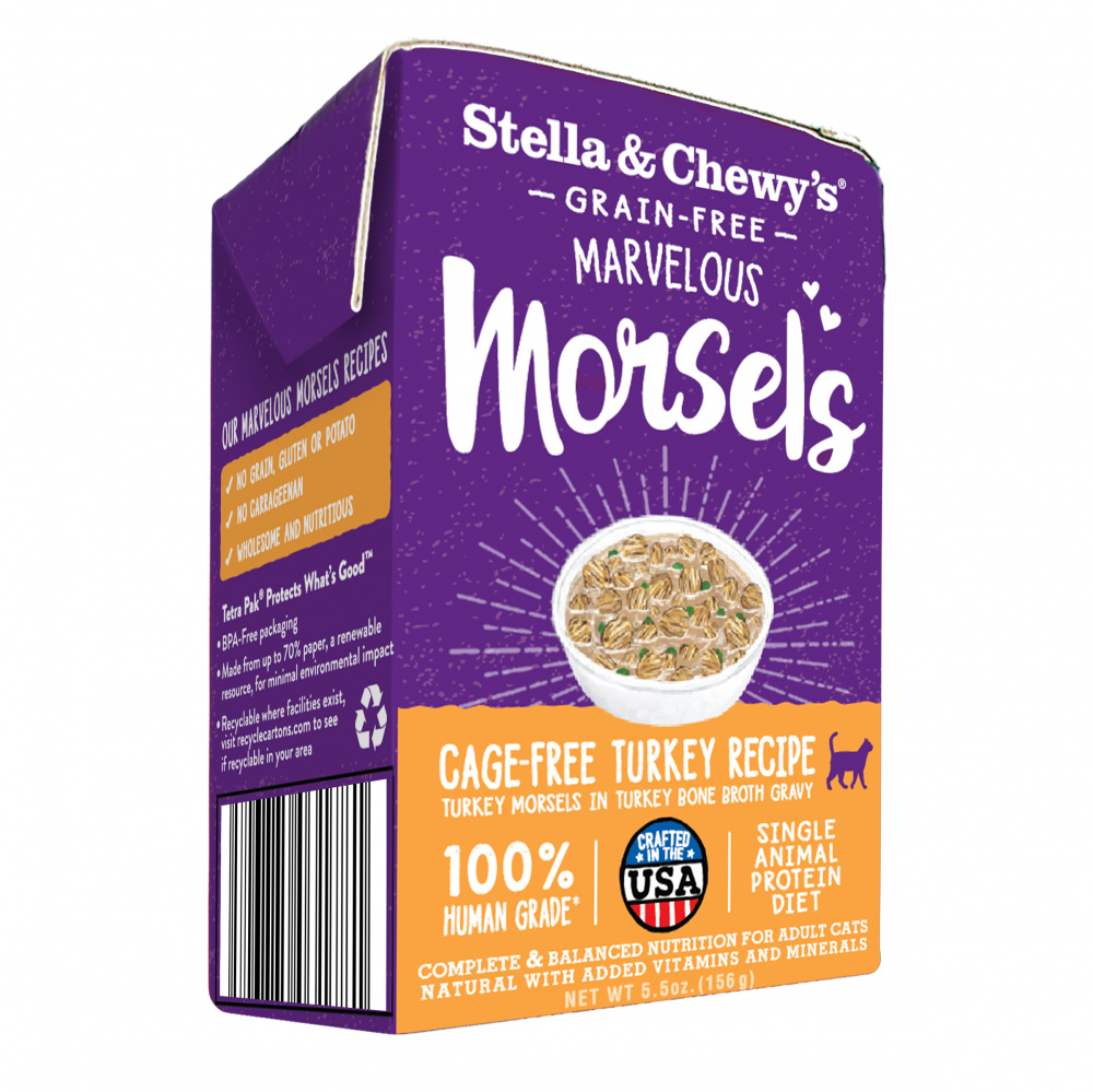 Stella  Chewy's Marvelous Morsels Cage Free Turkey Recipe Wet Cat Food - 5.5 oz Image