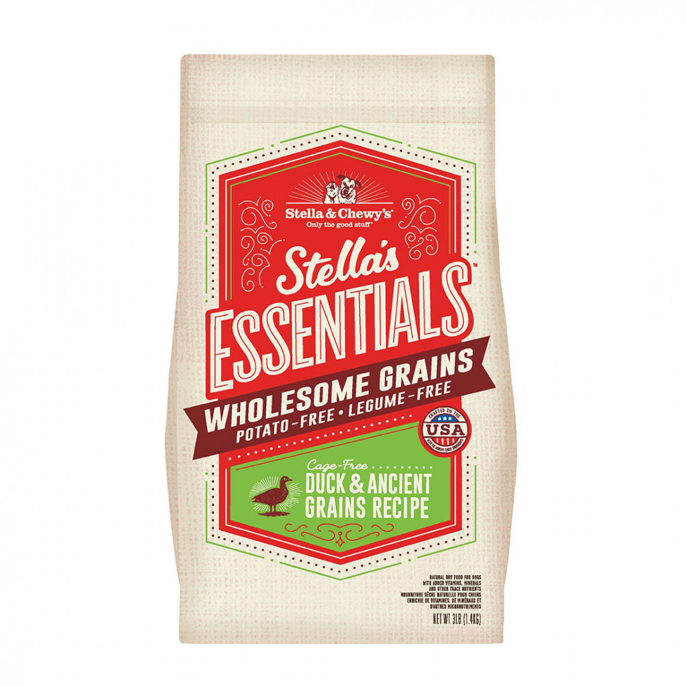 Stella  Chewy's Stella's Essentials Kibble Cage Free Duck  Wholesome Grains Recipe Dry Dog Food - 3 lb Bag Image