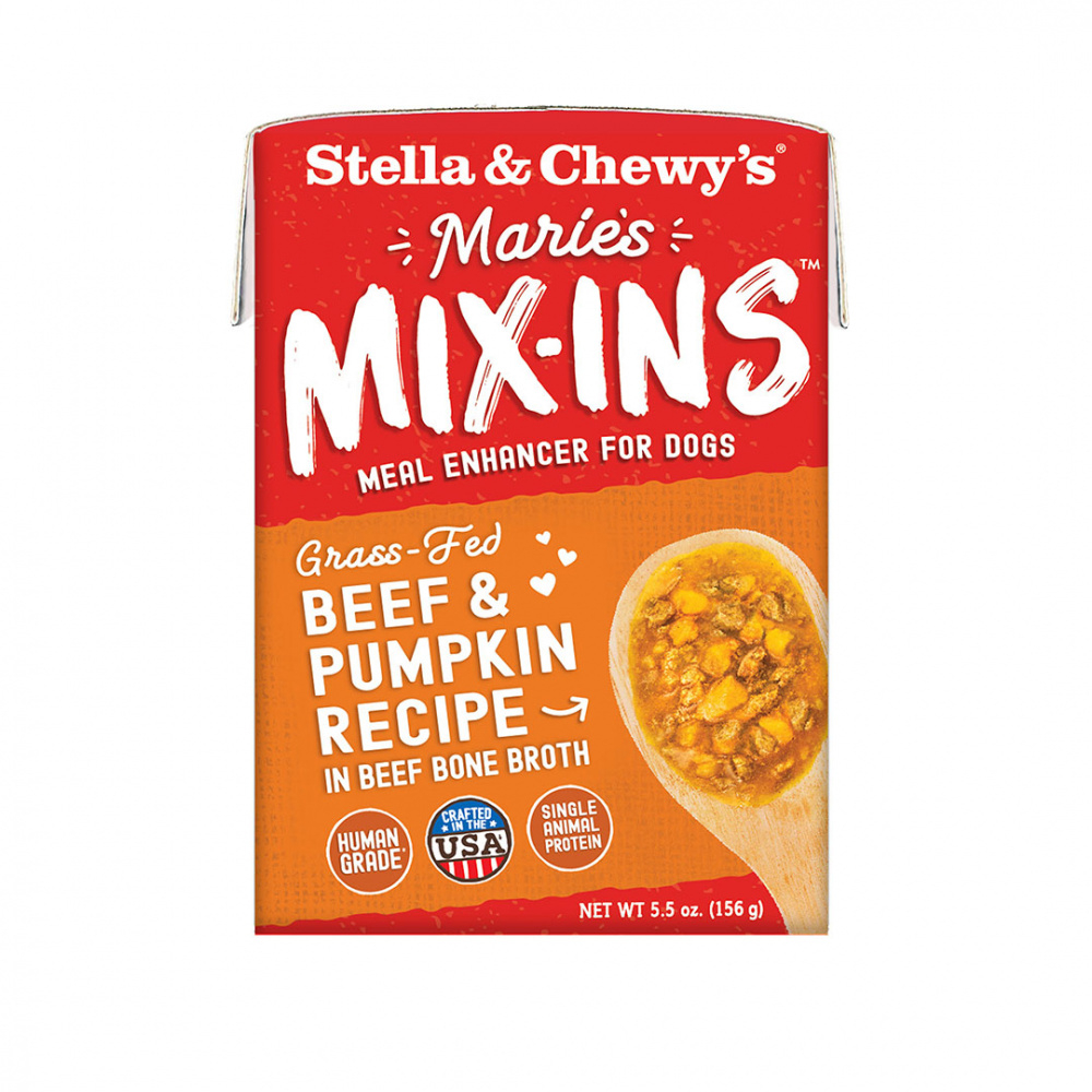 Stella  Chewy's Marie's Mix-Ins Grass Fed Beef  Pumpkin Recipe Dog Food Topper - 5.5 oz Image