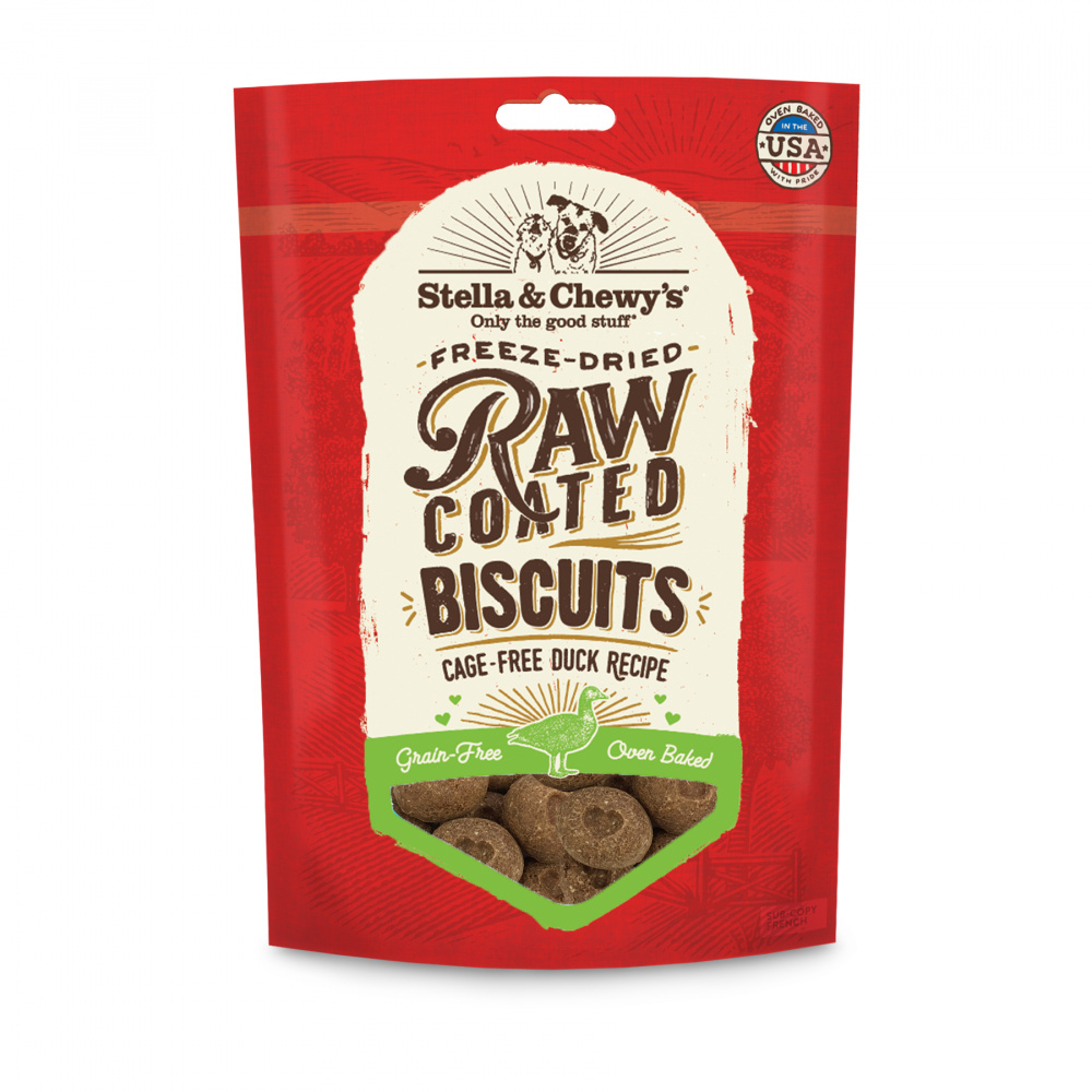 Stella  Chewy's Raw Coated Biscuits Cage Free Duck Recipe Dog Treats - 9 oz Image