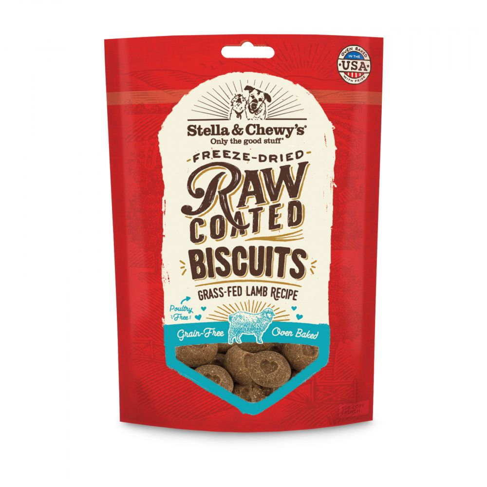 Stella  Chewy's Raw Coated Biscuits Grass Fed Lamb Recipe Dog Treats - 9 oz Image