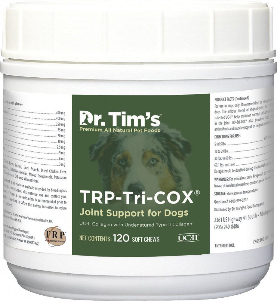 Dr. Tim's TRP-Tri-Cox Joint Mobility Dog Supplements - 60-ct Image