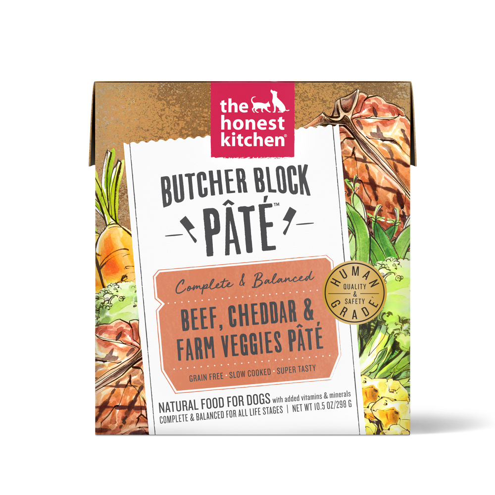 The Honest Kitchen Butcher Block Pate Beef, Cheddar  Farm Veggies Grain Free Recipe for Dogs - 10.5 oz, case of 6 Image