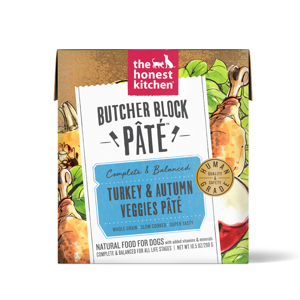 The Honest Kitchen Butcher Block Pate Turkey  Autumn Veggies Grain Free Recipe for Dogs - 10.5 oz, case of 6 Image
